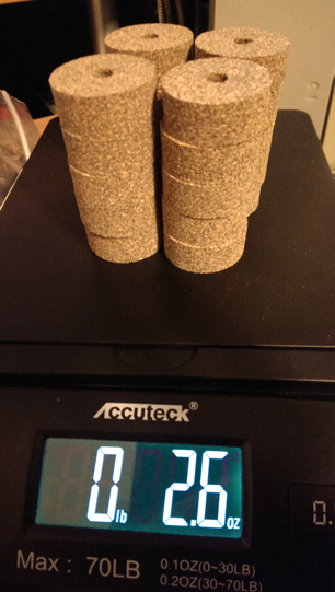 20 black premium burl cork rings: 2.6 ounces